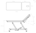 Table hydraulique 2 Plans  POLARIS dossier proclive déclive chassis blanc sellerie Dark Grey
