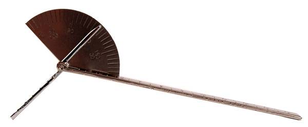 Goniomètre métal mesure des doigts 20 cm 0 à 180 °